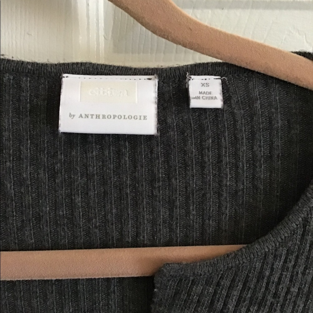 Anthropologie long v neck sweater